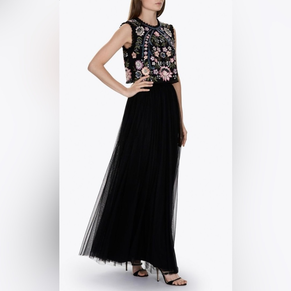 Needle & Thread Black Tulle Maxi Skirt - Size 2 - Picture 2 of 8